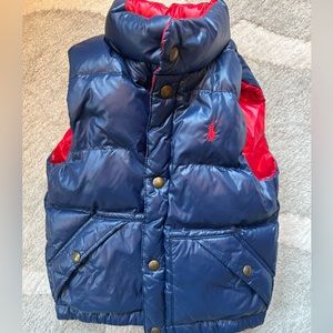 Ralph Lauren puffer reversible vest red blue toddler 4T